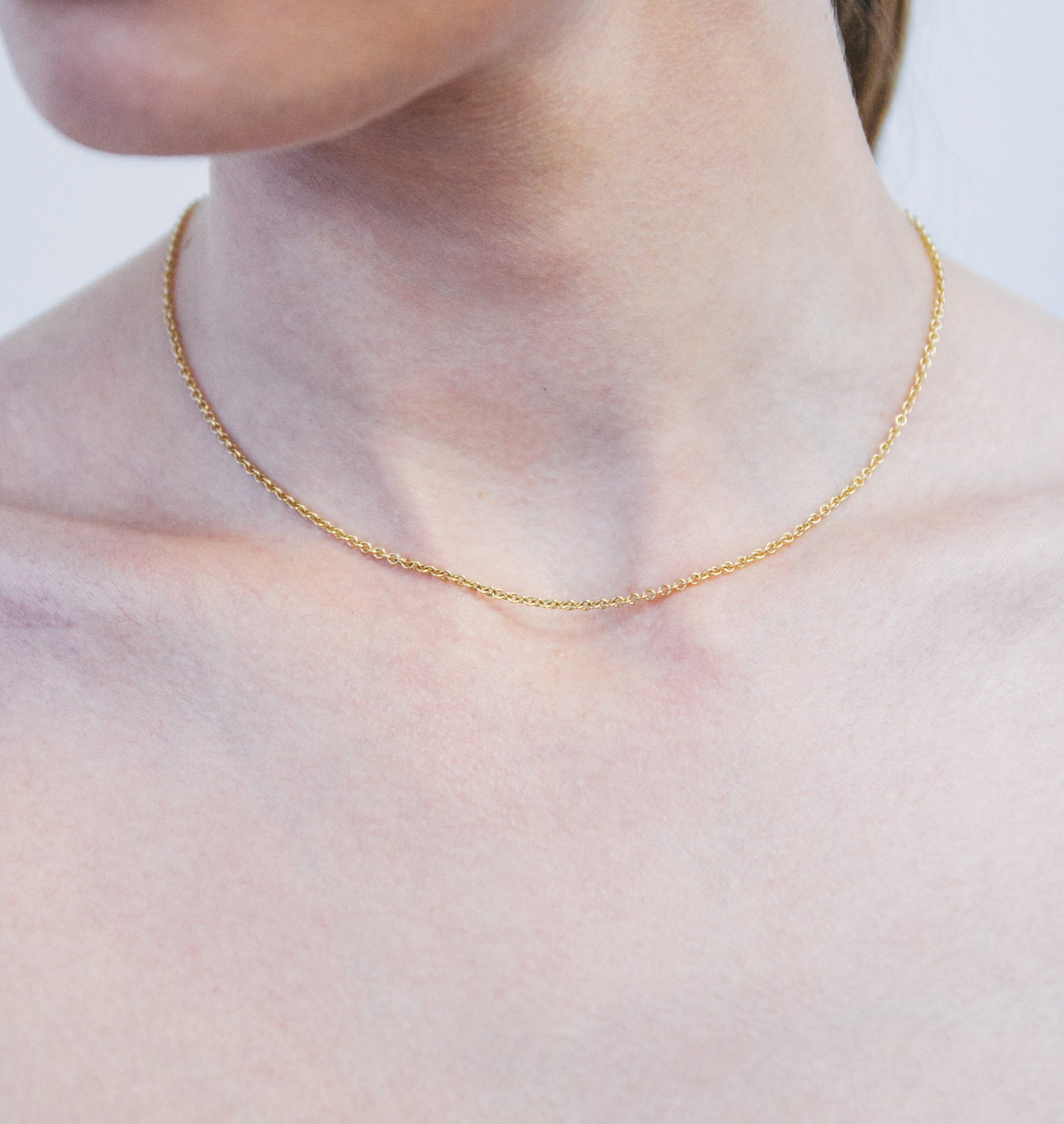 Large Cable Chain | Gold Chain | Pendant Chain | Necklace Chain 14K White Gold / 18in by Helen Ficalora